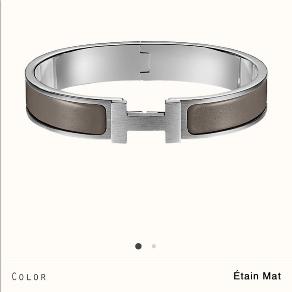 Hermes clic clac HH bracelet etain matte - Picture 9 of 9